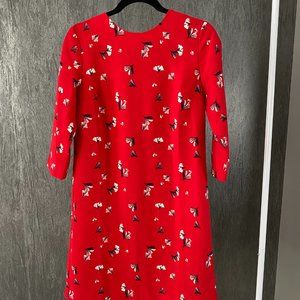 Banana Republic Straight Patterned Red Dress